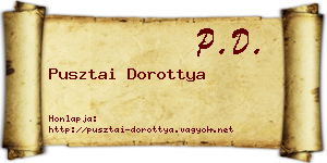 Pusztai Dorottya névjegykártya