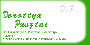 dorottya pusztai business card